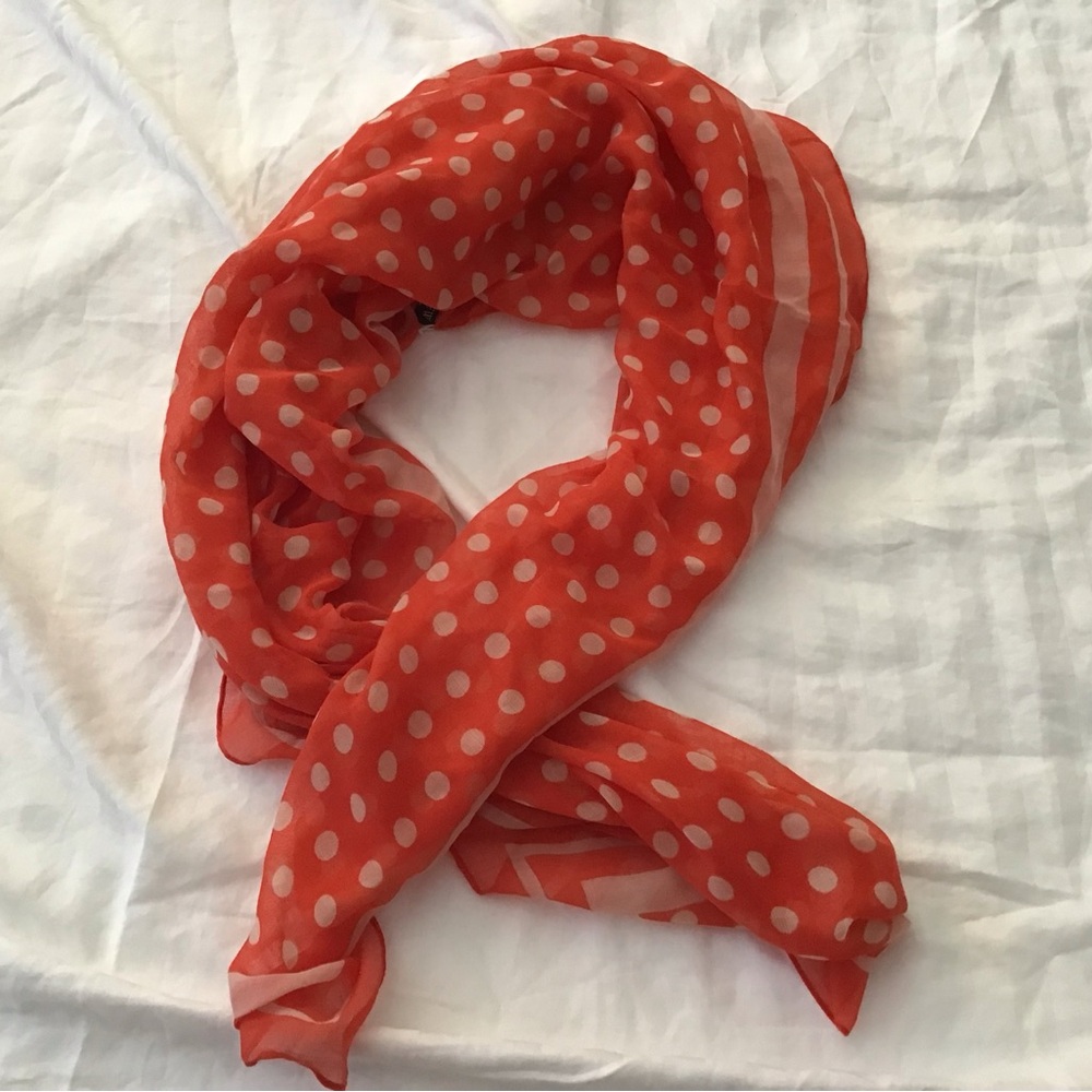Square J Crew Orange Scarf